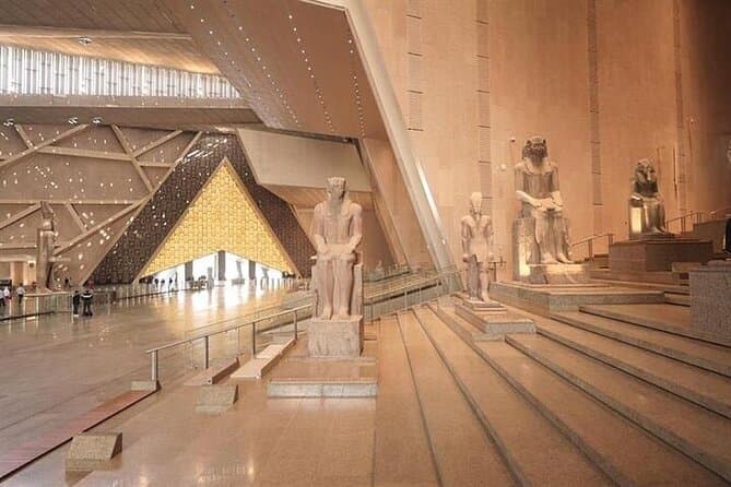 Grand Egyptian Museum Grand staircase New Galleries and Lunch