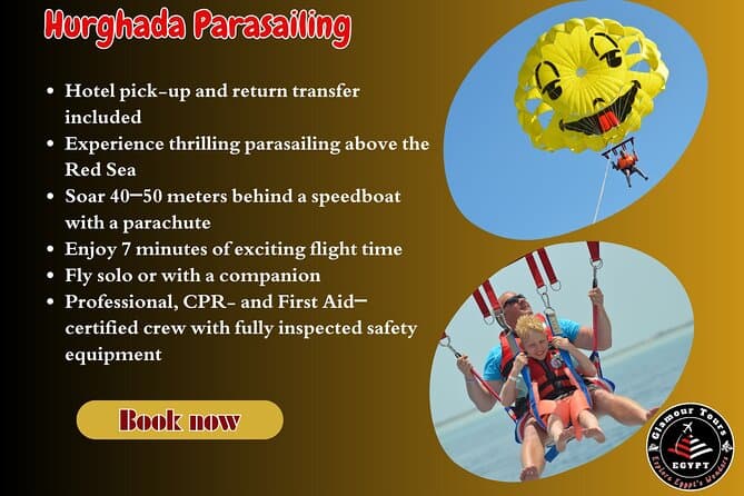 Fly too High with Hurghada Parasailing Adventure