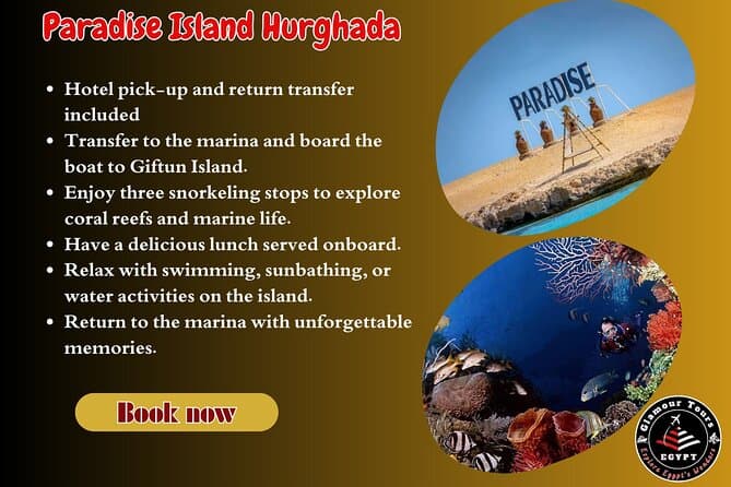Hurghada Paradise Island Snorkeling Boat Trip