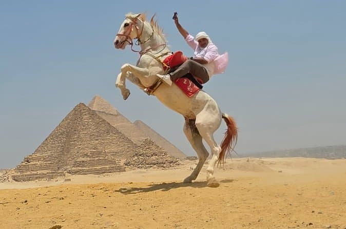 VIP Giza Pyramids:Camel Ride,Horse Jumping,Lunch & Shopping