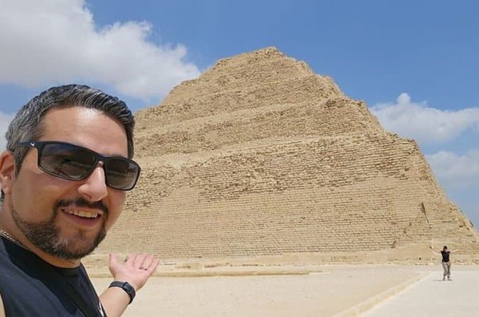 Giza Pyramids, Saqqara, and Memphis Full-Day Trip with tickets.