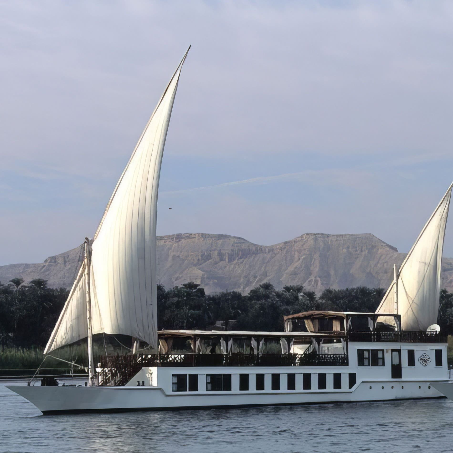 Farouz El Nil III, a Nile dahabiya, operated by Jaz Cruises