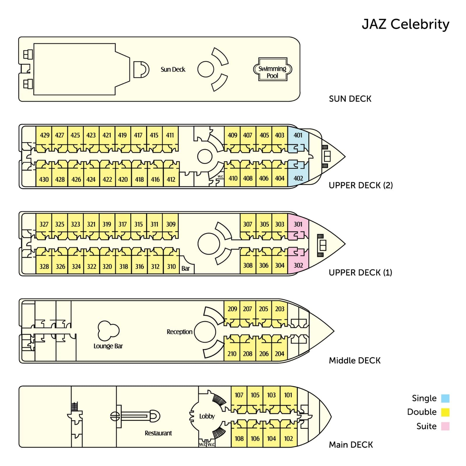 Jaz Celebrity deck plan