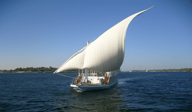 Malika Merit, a Nile dahabiya, operated by Oriental Nile Cruises