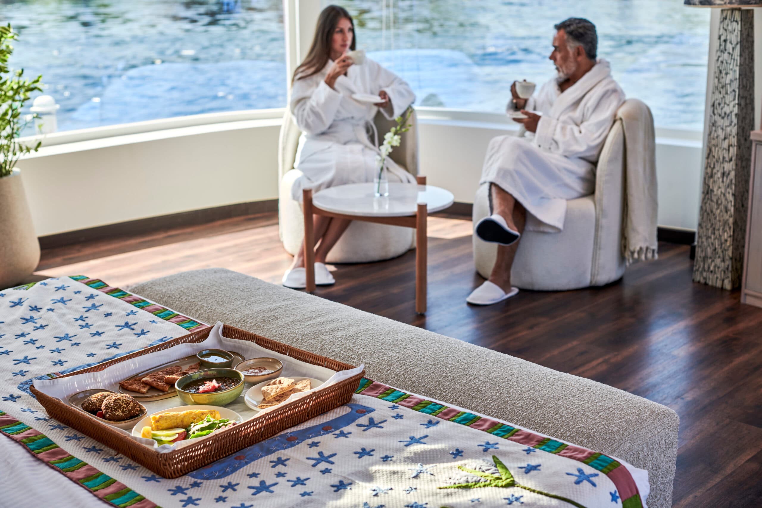 Mazaj Seba, a Nile dahabiya, operated by Mazaj Cruises