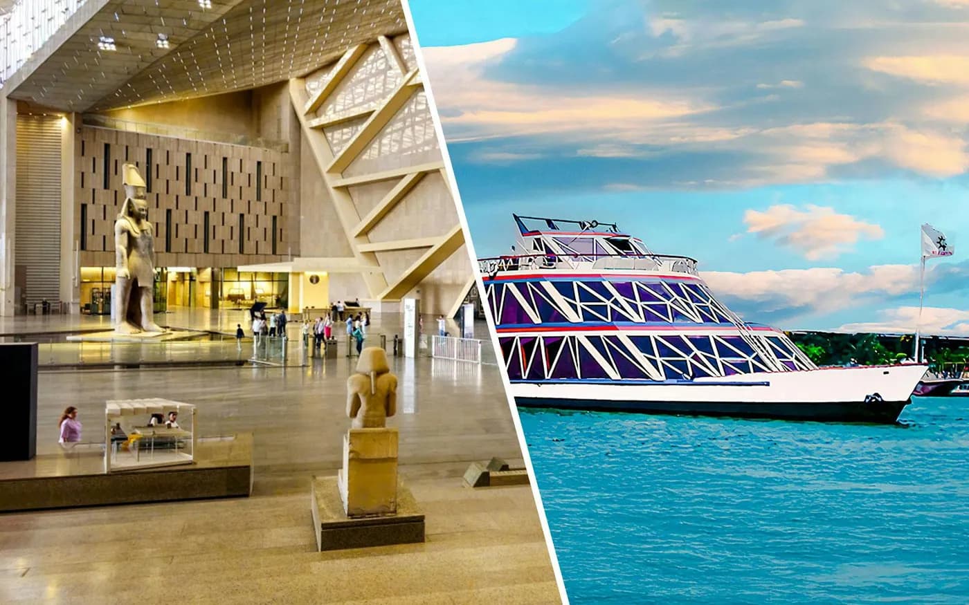 Combo (Save 10%): Grand Egyptian Museum Skip-the-Line Tickets + Nile Dinner Cruise