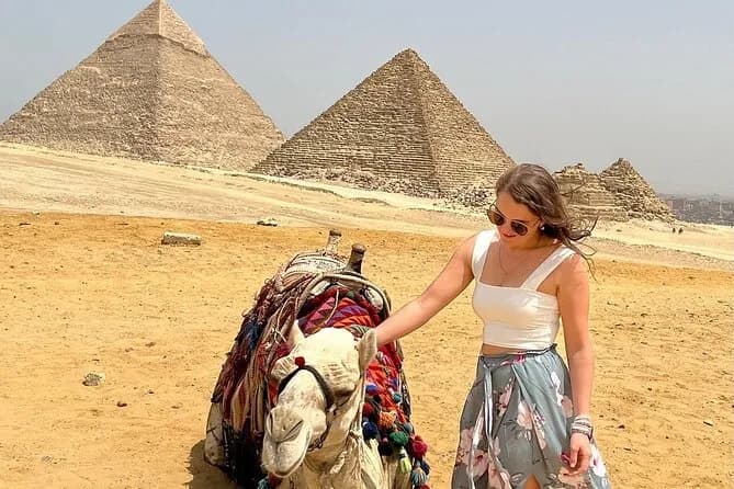 Giza Pyramids, Sphinx, Camel Ride, Lunch & Inside pyramids