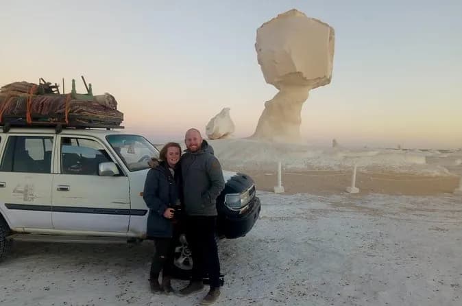 Private White desert and Bahariya oasis 2 days with camping