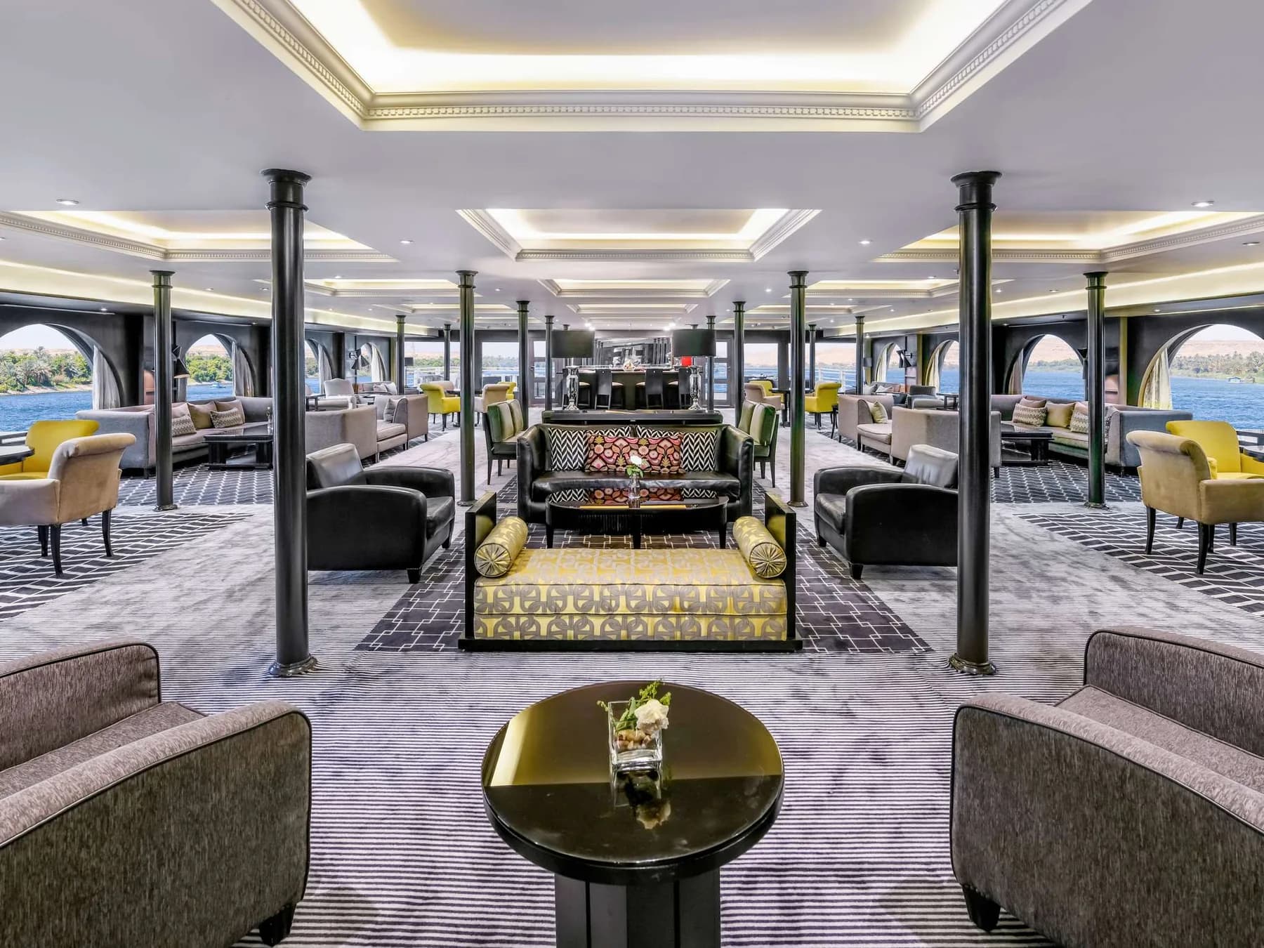 Main lounge with river views